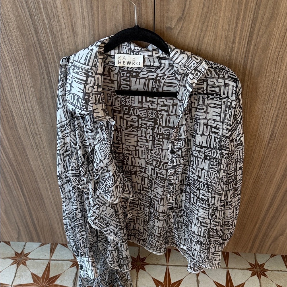 Kate Hewko Black and White Graphic Blouse